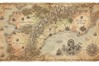 create custom dnd fantasy world map and dungeon battle map illustration
