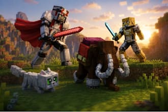 create custom minecraft 3d models and blockbench models
