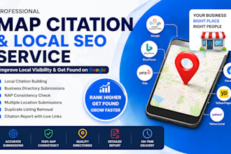 build high quality local citations and google maps citations for local SEO