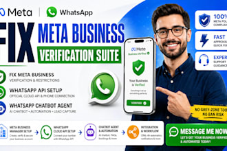 fix meta business verification suite whatsapp chatbot agent whatsapp API setup