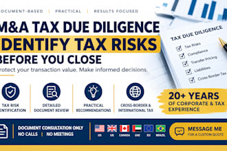perform m,a tax due diligence and identify tax risks