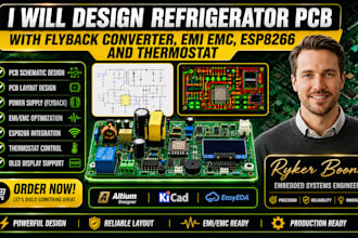 design refrigerator pcb for flyback converter emi emc esp8266 rx thermostat ole