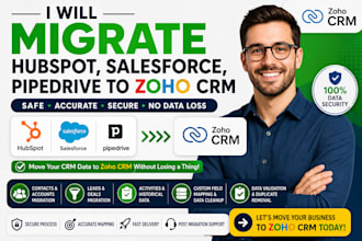 migrate hubspot, salesforce, pipedrive to zoho CRM