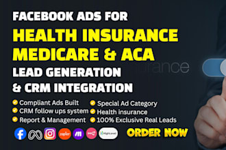 generate aca health insurance leads from facebook ads and CRM automation setup