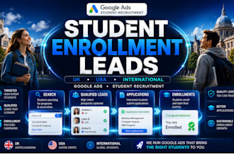 student leads UK student lead university enrollment google ads study abroad ads