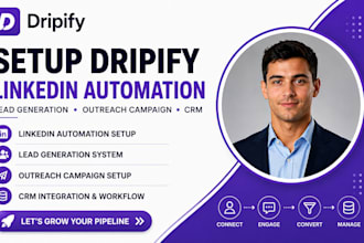 setup dripify linkedin automation lead generation outreach campaign crm