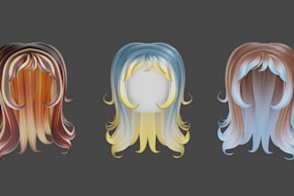 custom 3d roblox hair for ugc using blender