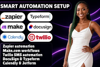 setup zapier make twilio docusign slack calendly jotform typeform stripe