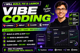build vibe coding lovable replit ai app