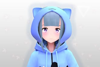 create, rig, fix or edit 3d avatars for mmd, vrm, vrchat, warudo, gmod, koikatsu