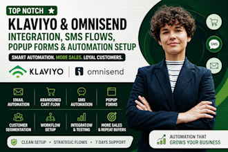 top notch klaviyo integration omnisend sms flow popup form and automation setup