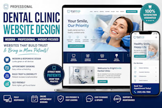 design a professional dental clinic website for dentists and doctors