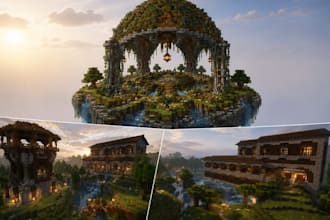build a custom minecraft build, house, map, or server spawn