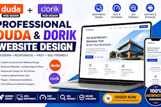 design a professional duda or dorik website and redesign