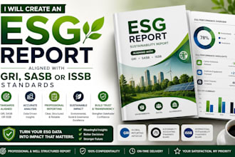 create an esg report aligned with gri sasb or issb standards