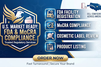 do fda registration, compliance, label review and product listing for cosmetics