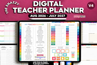 design teacher lesson planner for goodnotes