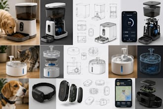 design smart pet products, feeders, trackers and automatic water systems