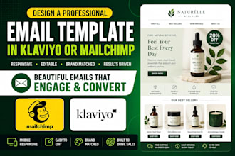 design a email template in klaviyo or mailchimp