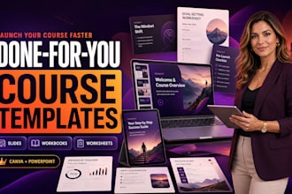 create done for you online course templates, workbooks and training slides