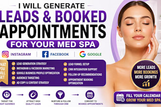 generate leads and booked appointments for your med spa using ig, fb and google