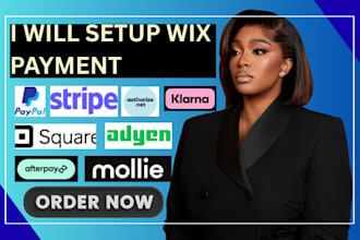wix payment paypal stripe square authorize net klarna afterpay mollie adyen