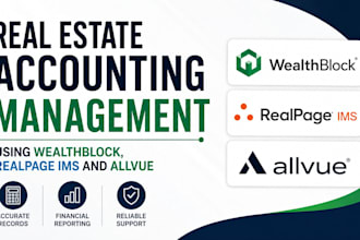 manage real estate accounting using wealthblock, realpage ims and allvue