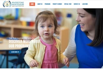 design wix montessori preschool website early childhood education pre k website