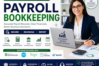 manage payroll bookkeeping, reconcile payroll and prepare UK payroll reports