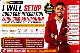 setup odoo crm integration zoho crm automation odoo accounting pipeline workflow