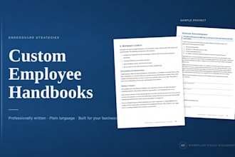 create a custom handbook and supporting policy documents for your company