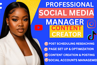 be your social media marketing manager and content creator