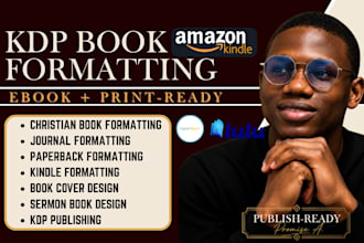 format book journal, memoir and christian sermon books for amazon kdp publishing