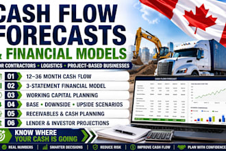 build a financial model and cash flow forecast for contractors and logistics