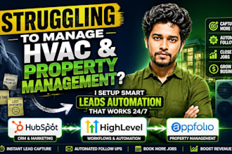 setup hvac property management hubspot gohighlevel appfolio leads automation