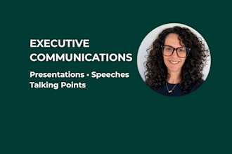 write executive speeches, presentations and talking points