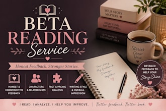 beta reader com feedback profissional