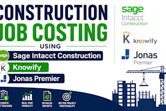 do construction job costing using sage intacct, knowify, and jonas premier