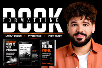 do book formatting, book interior design, workbook layout design, typesetting