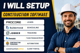 setup procore buildertrend jobber houzz pro contractorforeman constructiononline