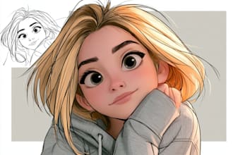 draw cute cartoon portrait