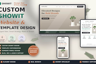 design showit website redesign showit template design showit customization