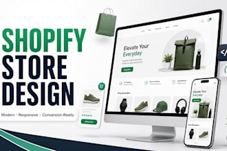 design and develop a modern responsive shopify store