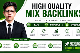 build high quality mixed backlinks for SEO
