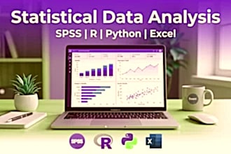 do statistical data analysis with rstudio, spss, excel or sas