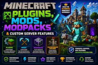 create minecraft plugins mods modpacks and custom server features