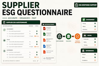 complete your supplier esg questionnaire accurately and fast