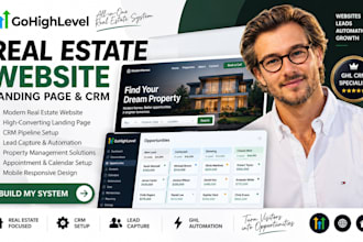 setup gohighlevel real estate website ghl property management landing page crm