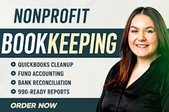 nonprofit bookkeeping, fund accounting and quickbooks cleanup