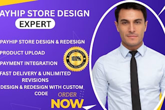 build a professional payhip website and online store